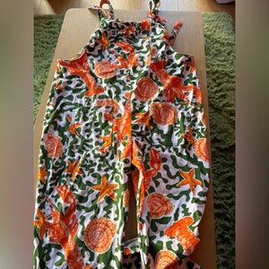 Lucy and Yak lobster print overalls